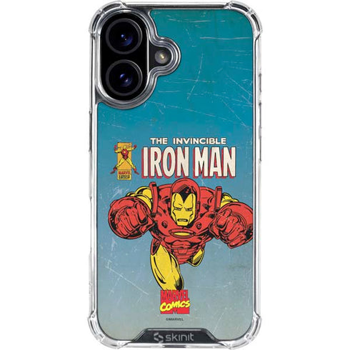 Marvel Classic Comics The Invincible Iron Man iPhone 16 Clear Case